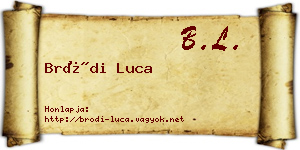 Bródi Luca névjegykártya
